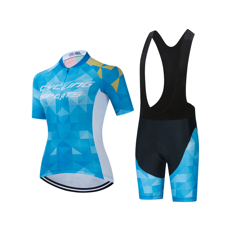 Custom Oem Short Sleeves Jersey Bike Uniform Set Women Cycling Clothing