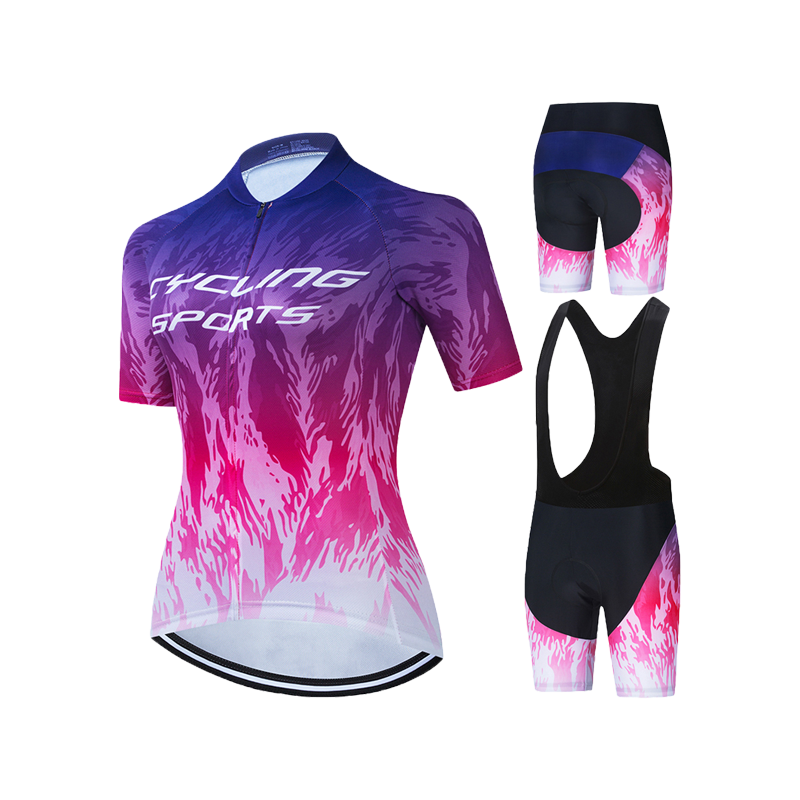 Custom Team Quick Dry Women Set Sublimated Printing Bike Bicycle Cycling Wear